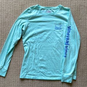 Vineyard Vines Turquoise Long Sleeve Shirt, size S